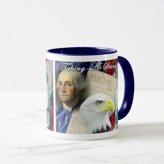 Nehmen einer Stand-Kaffee-Tasse Tasse (VorderseiteRechts)