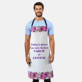 nehmen oder es in großer Schürze verlassen (Getragen)