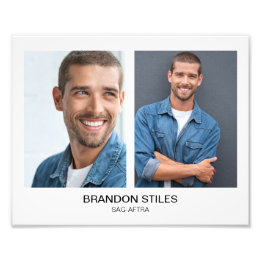 Nehmen Sie 2 Schauspiel Headshot 8x10 Double Fotodruck