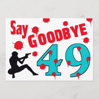Nehmen Sie 49 A von der 50. der Geburtstags-Feier Einladung