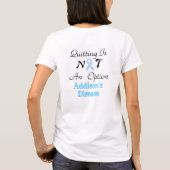 Nehmen Sie Aktion Addisons Krankheits-Shirt T-Shirt (Rückseite)