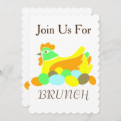 Nehmen Sie am Brunch teil Einladung (Vorne/Hinten)
