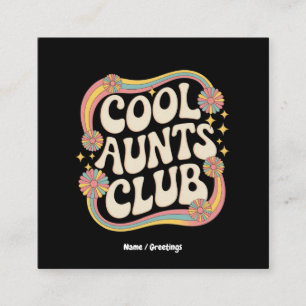 Nehmen Sie am Coolen Tanten Club Funny Oversized G Quadratische Visitenkarte