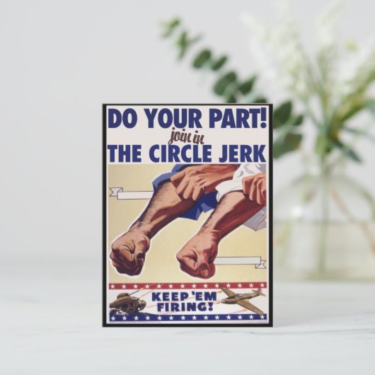 Nehmen Sie am Internet Circle Jerk teil Postkarte (Stehend Vorderseite)