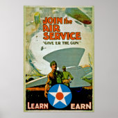 Nehmen Sie am Luftdienst ~ geben 'Er die Waffe Poster (Vorne)