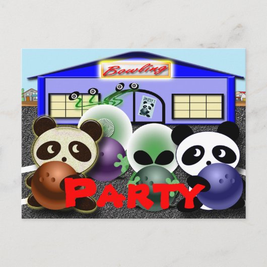 Nehmen Sie am Party teil Einladungspostkarte (Vorderseite)