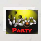 Nehmen Sie am Party teil Einladungspostkarte (Vorne/Hinten)