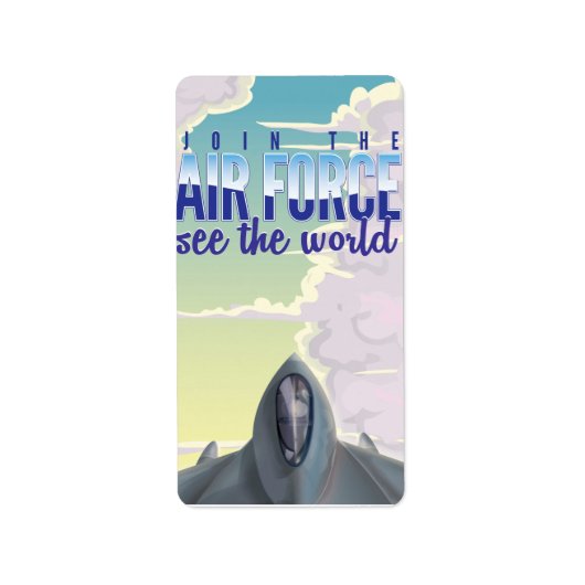 Nehmen Sie am Poster der Luftwaffe teil. Adressaufkleber (Vorne)
