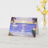 Nehmen Sie am schönen Strand teil Karte (Gelbe Blume)