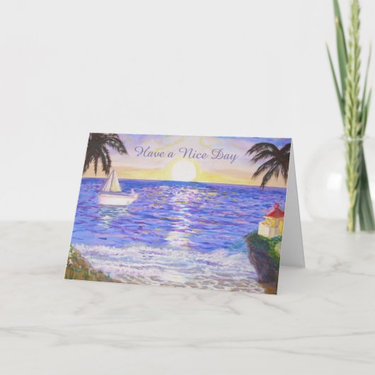 Nehmen Sie am schönen Strand teil Karte (Vorderseite)