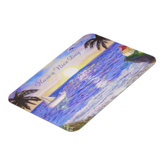 Nehmen Sie am schönen Strand teil Magnet (Linke Seite)