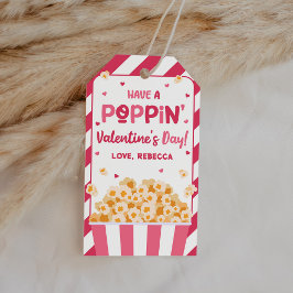 Nehmen Sie am Valentinstag einen Popcorn Geschenkanhänger