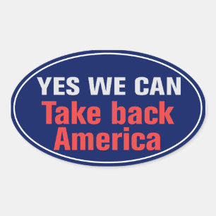 Nehmen Sie Amerika-Sticker zurück Ovaler Aufkleber