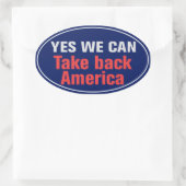 Nehmen Sie Amerika-Sticker zurück Ovaler Aufkleber (Tasche)