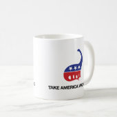 Nehmen Sie Amerika-Weisen-Rückseiten-Tasse Kaffeetasse (VorderseiteRechts)