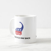 Nehmen Sie Amerika-Weisen-Rückseiten-Tasse Kaffeetasse (Vorderseite Links)