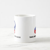 Nehmen Sie Amerika-Weisen-Rückseiten-Tasse Kaffeetasse (Mittel)