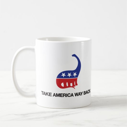 Nehmen Sie Amerika-Weisen-Rückseiten-Tasse Kaffeetasse (Links)