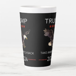 Nehmen Sie Amerika zurück Trump 2024 Latte-Kaffee- Milchtasse