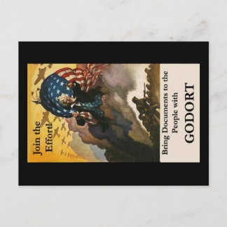 Nehmen Sie an den Bemühungen teil! Postkarte