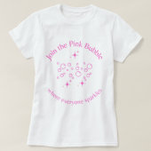 Nehmen Sie an der rosa Blase teil T-Shirt (Design vorne)