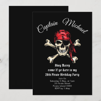 Nehmen Sie an einem 20. PIRATE Geburtstag teil Einladung
