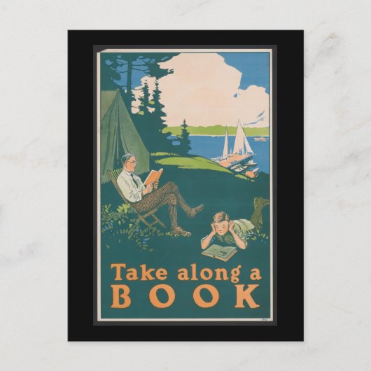 Nehmen Sie an einem Buch teil Postkarte (Vorderseite)