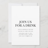 Nehmen Sie an einem Drink Housewarming Party teil Einladung (Vorderseite)