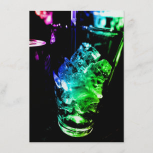 Nehmen Sie an einem Drink teil - Metallpapier Einladung