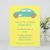 Nehmen Sie an einem Hippie-Party teil Einladung (Stehend Vorderseite)