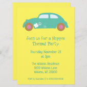 Nehmen Sie an einem Hippie-Party teil Einladung (Vorne/Hinten)