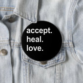 nehmen Sie an. heilen Sie. Liebe Button (Beispiel)