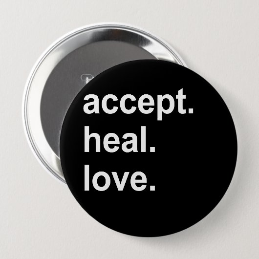 nehmen Sie an. heilen Sie. Liebe Button (Vorne & Hinten)