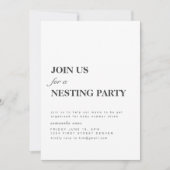 Nehmen Sie an uns für ein Nesting-Party teil Einladung (Vorderseite)
