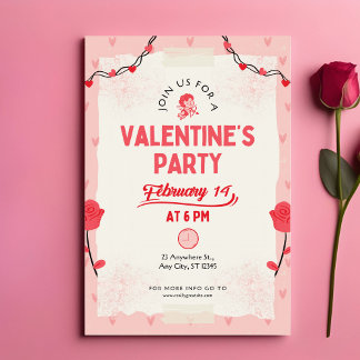 Nehmen Sie an uns für Valentins Party teil Mitteilungskarte