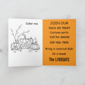 Nehmen Sie an unserem Kostüm-Party teil Karte (Innenseite)