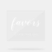 Nehmen Sie bitte eine Gastgeschenke Hochzeit Acrylschild (Vorderseite)