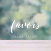 Nehmen Sie bitte eine Gastgeschenke Hochzeit Acrylschild (Neutral)