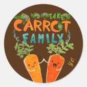 Nehmen Sie Carrot-Familie | Motivierend Angebotspu Runder Aufkleber (Vorderseite)