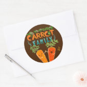 Nehmen Sie Carrot-Familie | Motivierend Angebotspu Runder Aufkleber (Umschlag)