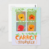 Nehmen Sie Carrot selbst | Motivierend Angebotspul Postkarte (Vorne/Hinten)