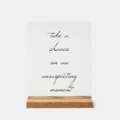 Nehmen Sie das Acrylic-Zeichen Acrylschild (Vorderseite)