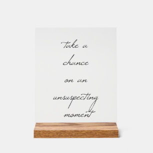 Nehmen Sie das Acrylic-Zeichen Acrylschild