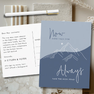 Nehmen Sie das Blaue der Hochstraße für den Kongre Postkarte