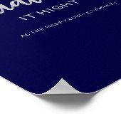 Nehmen Sie das elegante blaue Silberzettel der Nav Poster (Ecke)