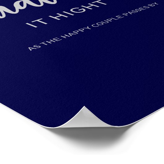 Nehmen Sie das elegante blaue Silberzettel der Nav Poster (Ecke)