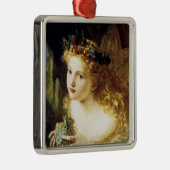 Nehmen Sie das Gesicht der Frau Ornament Aus Metall (Rechts)