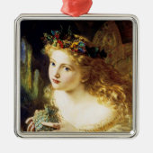 Nehmen Sie das Gesicht der Frau Ornament Aus Metall (Vorne)