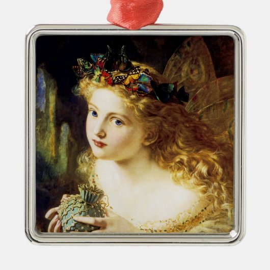 Nehmen Sie das Gesicht der Frau Ornament Aus Metall (Vorne)