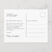 Nehmen Sie das High Road Slate Blue Motivierend Postkarte (Rückseite)